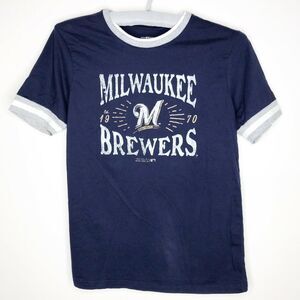 Milwaukee Brewers MLB Baseball T-Shirt Shirt Size Youth Large L 14/16